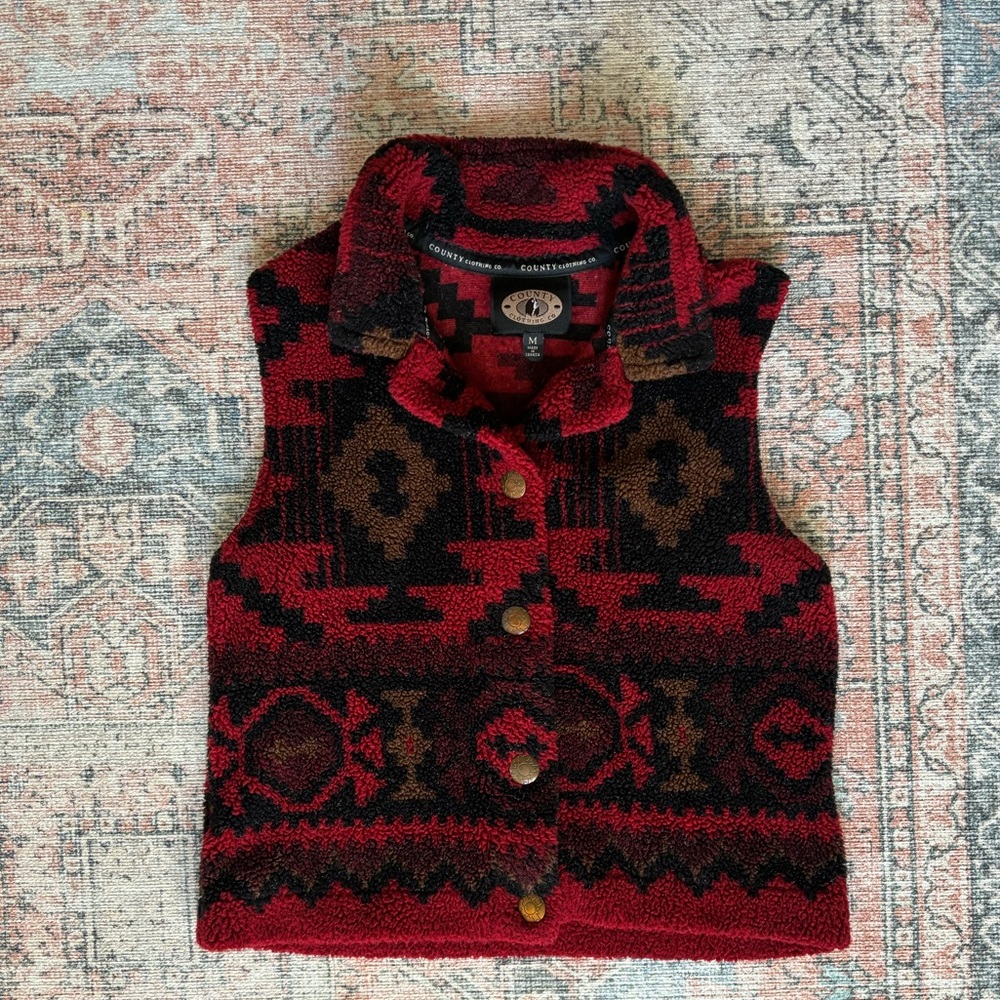 sherpa fleece vest